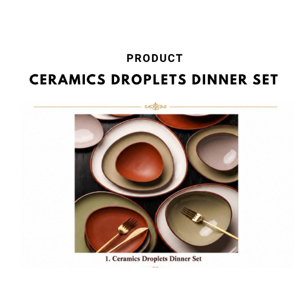 Ceramics Droplets Dinner Set