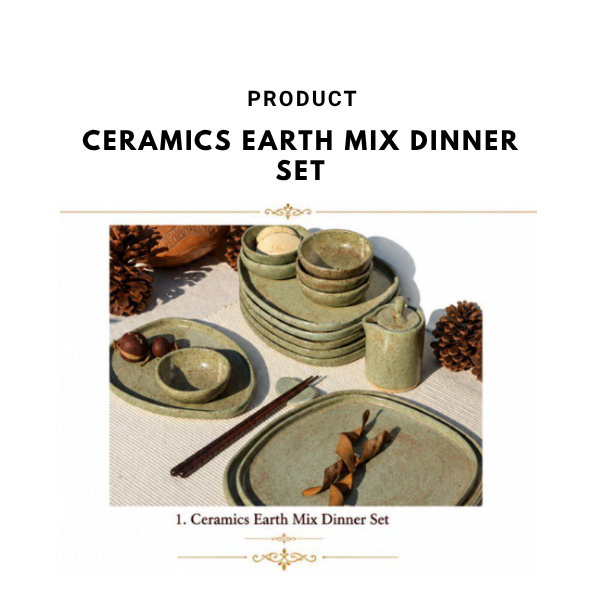 Ceramics Earth Mix Dinner Set